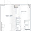 Floor plan: 1 Bed/1 Bath-C7-c