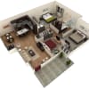 Floor plan: 3 BR Grand Courtyard Garage
