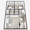 Floor plan: Two Bed ~ Two Bath