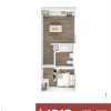 Floor plan: 1 Bed 1 Bath - 343 sqft