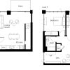 Floor plan: 2 Bed/2 Bath L/W-01