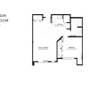 Floor plan: A5 One Bedroom