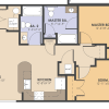 Floor plan: Two bedroom / Two bath