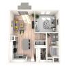 Floor plan: One Bedroom A1C