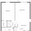 Floor plan: 1 Bedroom, 1 Bathroom A