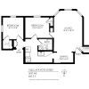 Floor plan: Two Bedroom One Bathroom