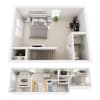 Floor plan: Deluxe Two Bedroom Apartment Home