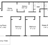 Floor plan: 3 BR 2 BA