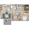 Floor plan: 3 Bedroom 2 Bathroom