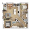Floor plan: B3 | Renovated