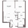 Floor plan: 1 Bed/1 Bath - A3 Bldg D