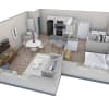 Floor plan: 2-1 BR Retreat Overlook