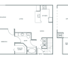 Floor plan: One Bedroom One Bath (1173 SF)