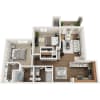 Floor plan: 2 Bed 2 Bath