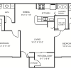 Floor plan: 2 Bed, 2 Bath