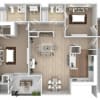 Floor plan: 2 Bed 2 Bath