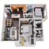 Floor plan: 2x2 Small