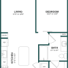 Floor plan: 1 Bed/1 Bath-A1
