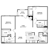 Floor plan: Split Two Bedroom