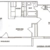 Floor plan: 1BR & 1Bath