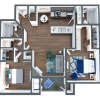Floor plan: Two Bedroom A