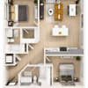 Floor plan: B3 - Two Bedroom	