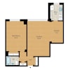 Floor plan: 1 Bedroom