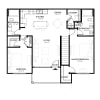 Floor plan: 2BR 2BA (1185 SF)