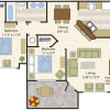 Floor plan: 2X1 Partial Reno