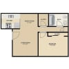 Floor plan: Beautiful One Bedroom Units! All Bills Paid!
