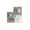Floor plan: 1 BR/1 BA - 455 Sq Ft - A1