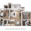 Floor plan: Two Bedrooms Two Bath B