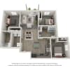 Floor plan: Apartment 3 Bedroom 2 Bathroom