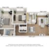 Floor plan: 2x1 950 sf