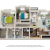 Floor plan: The Highland - B2 - Newly Renovated