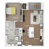 Floor plan: 1BR/1BA - Findlay