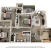 Floor plan: Mediterranean with Carport 