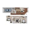 Floor plan: 3 Bed Townhome