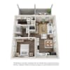 Floor plan: 1 Bed Orion Carriage