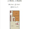 Floor plan: 2 Bed