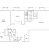 Floor plan: 2 Bedroom - 1 Bathroom