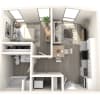 Floor plan: 1 Bedroom, 1 Bathroom