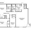 Floor plan: 3 Bedroom