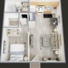 Floor plan: One Bedroom One Bath