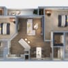 Floor plan: 2 Bedroom 2 Bathroom