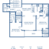 Floor plan: 2BR 2BA 1093 sqft