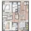 Floor plan: 2X2 A