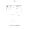Floor plan: One Bedroom 624