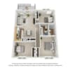 Floor plan: Three Bedroom - Renovated