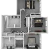 Floor plan: 3 Bedroom 2.5 Bathroom Townhome